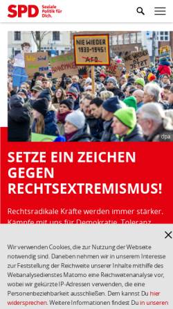 Vorschau der mobilen Webseite www.spd.de, SPD Gevelsberg