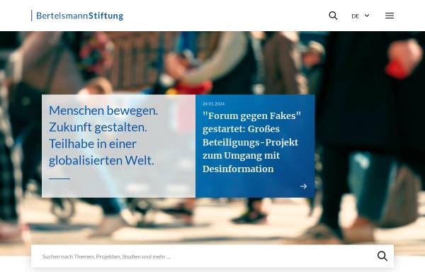 Vorschau von www.bertelsmann-stiftung.de, Bertelsmann Stiftung