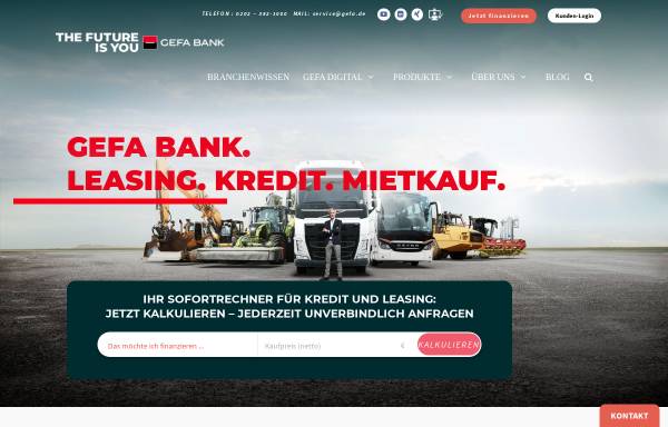 Vorschau von www.gefa-bank.de, GEFA Gesellschaft für Absatzfinanzierung mbH