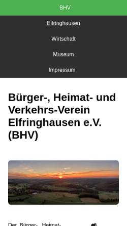 Vorschau der mobilen Webseite www.hattingen-elfringhausen.de, BHV Elfringhausen
