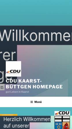 Vorschau der mobilen Webseite www.cdu-kaarst.de, CDU-Stadtverband Kaarst