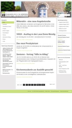 Vorschau der mobilen Webseite www.evangelisch-in-kerpen.de, Die evangelische Kirche in Kerpen