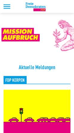 Vorschau der mobilen Webseite www.fdp-kerpen.de, FDP Kerpen