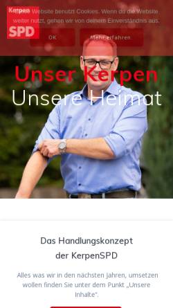 Vorschau der mobilen Webseite www.spd-kerpen.de, SPD Kerpen