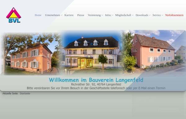 Vorschau von bauverein-langenfeld.com, Bauverein Langenfeld