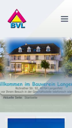 Vorschau der mobilen Webseite bauverein-langenfeld.com, Bauverein Langenfeld