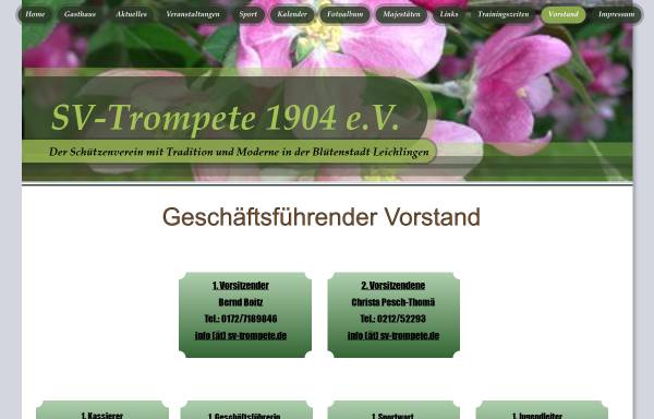 Vorschau von www.sv-trompete.de, Schützenverein SV Trompete 1904 Leichlingen