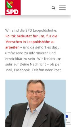 Vorschau der mobilen Webseite www.spd-leopoldshoehe.org, SPD Gemeindeverband Leopoldshöhe