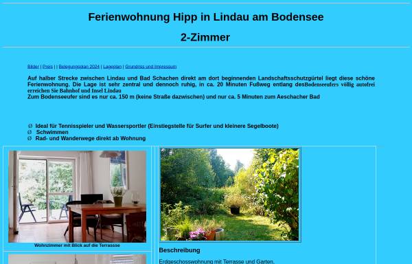 Vorschau von www.lindau-ferienwohnung.de, Ferienwohnung Hipp