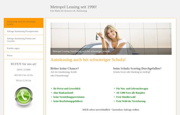 Vorschau von www.metropolleasing.de, Metropol Leasing GmbH