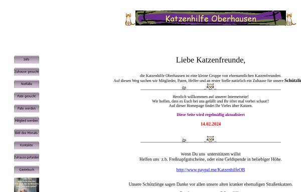 Vorschau von www.katzenhilfe-oberhausen.de, Katzenhilfe Oberhausen