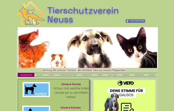 Vorschau von www.tsv-neuss.de, Tierschutzverein Neuss e.V.