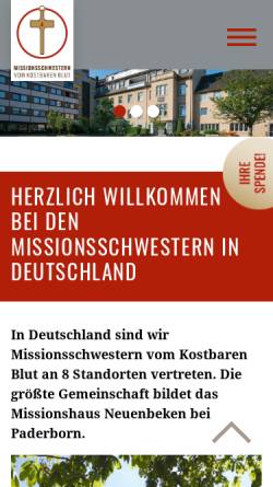 Vorschau der mobilen Webseite missionshausneuenbeken.de, Neuenbeken Online