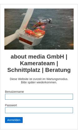 Vorschau der mobilen Webseite about-media.de, about.media GmbH