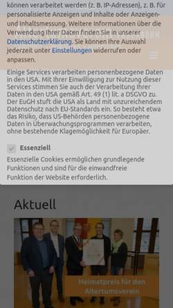 Vorschau der mobilen Webseite altertumsverein-paderborn.org, Verein für Geschichte und Altertumskunde Westfalens, Abt. Paderborn e.V.