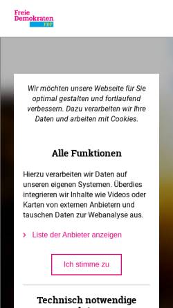 Vorschau der mobilen Webseite www.fdp-plettenberg.de, FDP Plettenberg