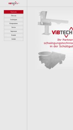 Vorschau der mobilen Webseite vibtech.de, Vibtech GmbH & Co. KG