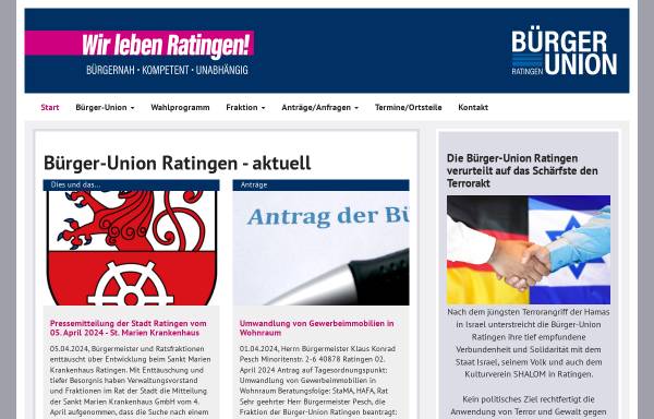 Vorschau von www.buerger-union-ratingen.de, Bürger-Union