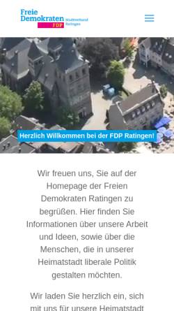 Vorschau der mobilen Webseite www.fdp-ratingen.de, FDP Ratingen