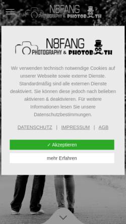 Vorschau der mobilen Webseite n8fang.de, Fotodesign N8fang