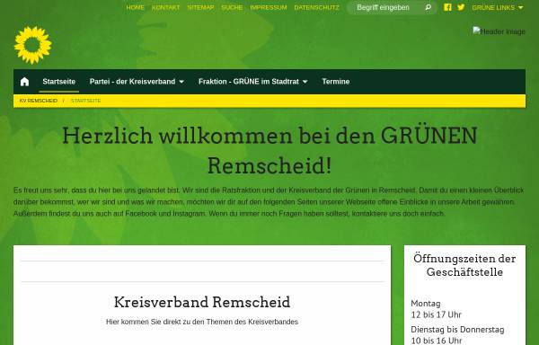 Vorschau von www.gruene-remscheid.de, Bündnis 90/Die Grünen Remscheid