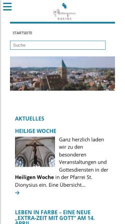 Vorschau der mobilen Webseite www.dionysius-rheine.de, Katholische Kirchengemeinde St. Dionysius