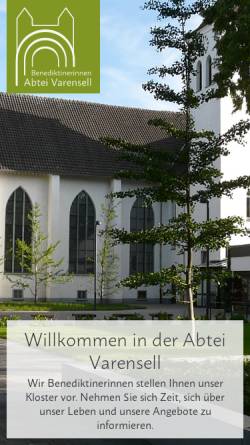 Vorschau der mobilen Webseite www.abtei-varensell.de, Benediktinerinnen-Abtei Varensell