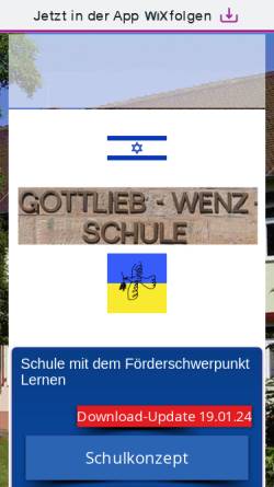 Vorschau der mobilen Webseite www.gottlieb-wenz-schule.de, Gottlieb-Wenz-Schule