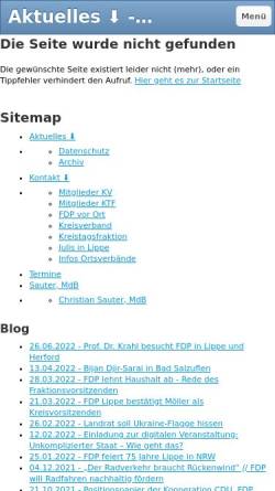 Vorschau der mobilen Webseite www.fdp-schlangen.de, FDP Schlangen