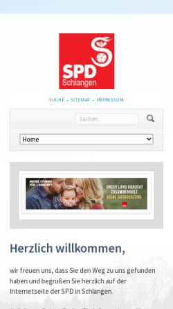 Vorschau der mobilen Webseite www.spd-schlangen.de, SPD Schlangen