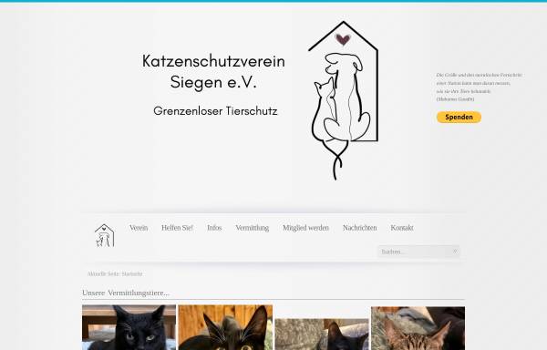 Vorschau von katzenschutzverein-siegen.de, Katzenschutz-Verein Siegen e.V.