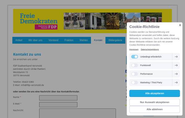 Vorschau von www.fdp-versmold.de, FDP Versmold