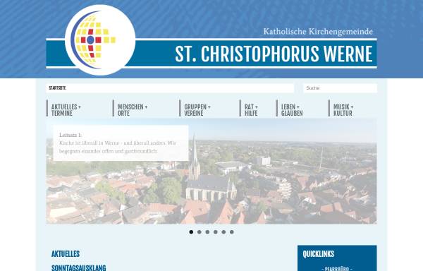 Vorschau von www.christophorus-werne.de, Pfarramt St. Christophorus