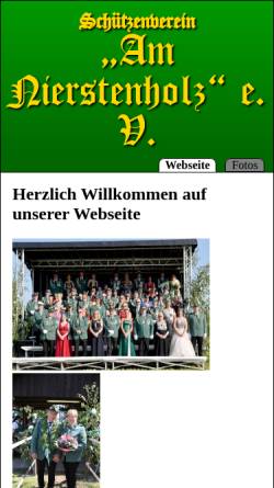 Vorschau der mobilen Webseite www.nierstenholz.de, Schützenverein Am Nierstenholz e.V.