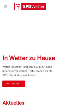 Vorschau der mobilen Webseite www.spd-wetter.de, SPD Wetter, Ruhr