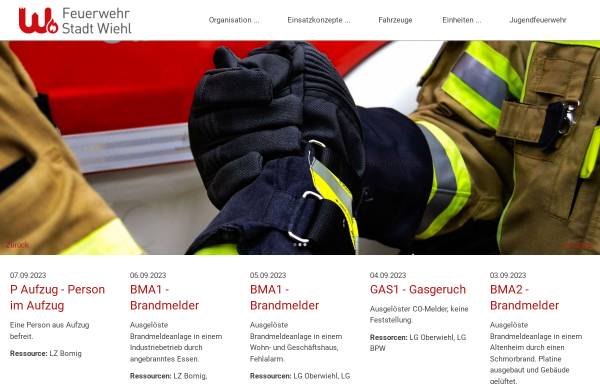 Vorschau von www.feuerwehr-wiehl.de, Freiwillige Feuerwehr der Stadt Wiehl