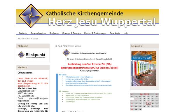 Vorschau von www.herz-jesu-wuppertal.de, Herz Jesu Wuppertal