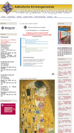 Vorschau der mobilen Webseite www.herz-jesu-wuppertal.de, Herz Jesu Wuppertal