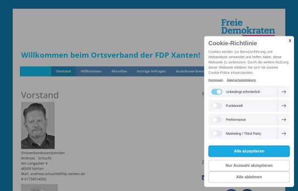 Vorschau von www.fdp-xanten.de, FDP Xanten