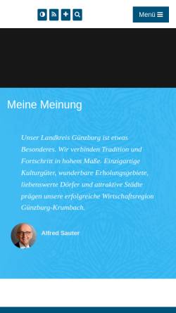 Vorschau der mobilen Webseite www.alfred-sauter.de, Sauter, Alfred (MdL)