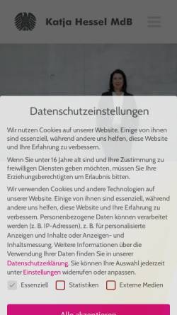 Vorschau der mobilen Webseite www.katja-hessel.de, Hessel, Katja