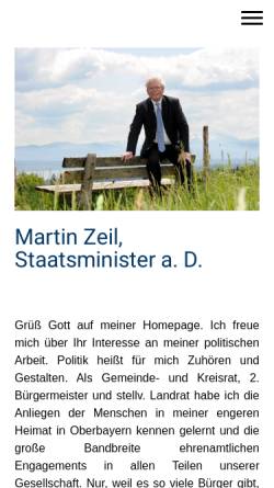 Vorschau der mobilen Webseite www.martin-zeil.de, Zeil, Martin