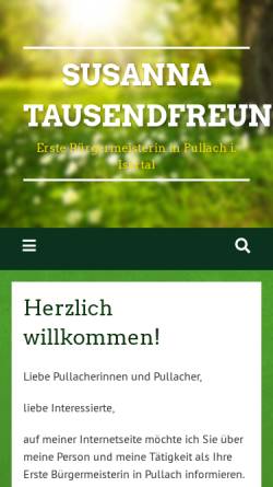 Vorschau der mobilen Webseite susanna-tausendfreund.de, Tausendfreund, Susanna (MdL)