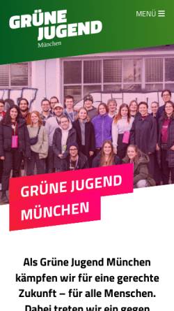 Vorschau der mobilen Webseite www.gjm.de, Grüne Jugend München