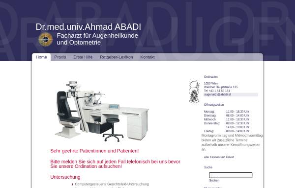 Vorschau von www.abadi.at, Augenarzt Dr. A. Abadi