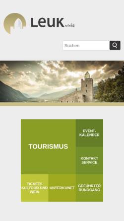Vorschau der mobilen Webseite leuk.ch, Leuk Tourismus