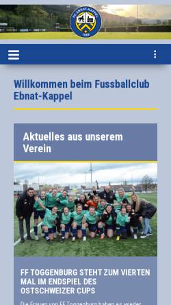 Vorschau der mobilen Webseite www.fcek.ch, FC Ebnat-Kappel