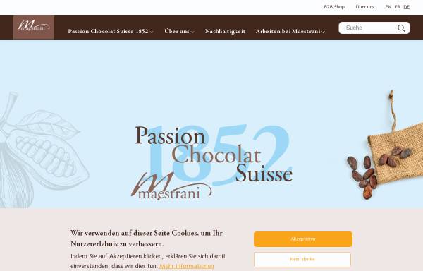 Vorschau von www.maestrani.ch, Maestrani Schweizer Schokoladen AG