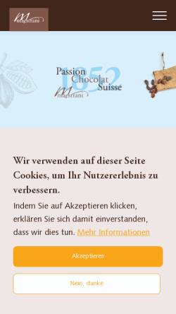 Vorschau der mobilen Webseite www.maestrani.ch, Maestrani Schweizer Schokoladen AG