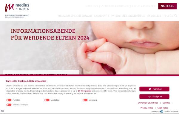 Vorschau von www.kk-es.de, Kreiskliniken Esslingen
